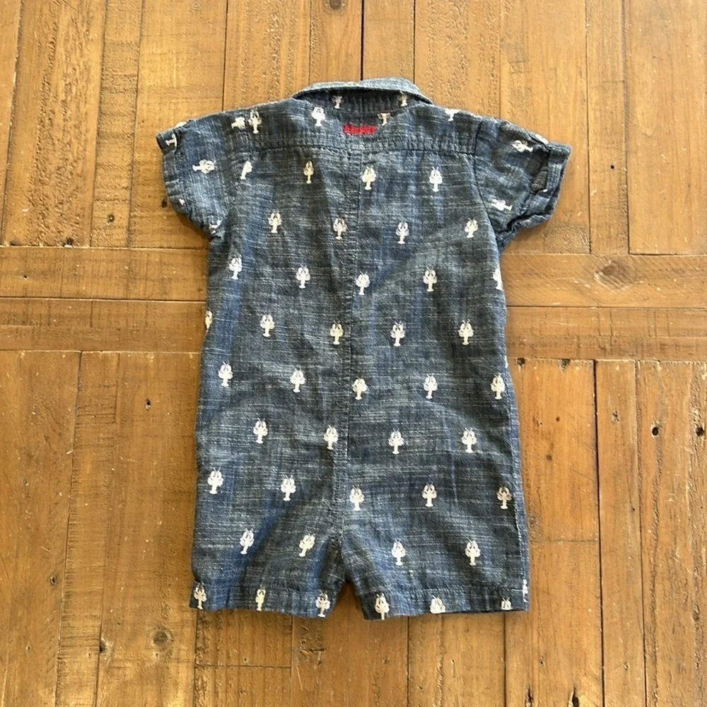 Hatley chambray lobster print romper